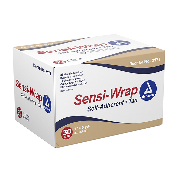 Dynarex Sensi Wrap, Self-Adherent, 1" x 5 yd Tan, 30/cs