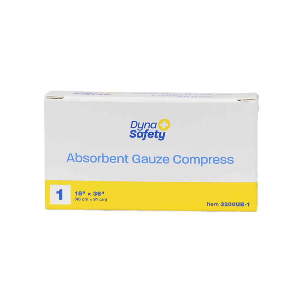 Dynarex Absorbent Gauze Compress, 18" x 36", 2 per Box / Case of 50