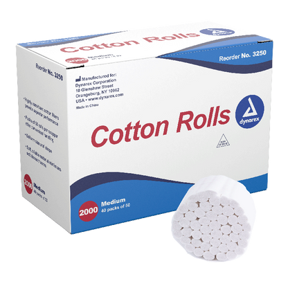 Dynarex Cotton Rolls, #2, Medium, 10/2000/cs