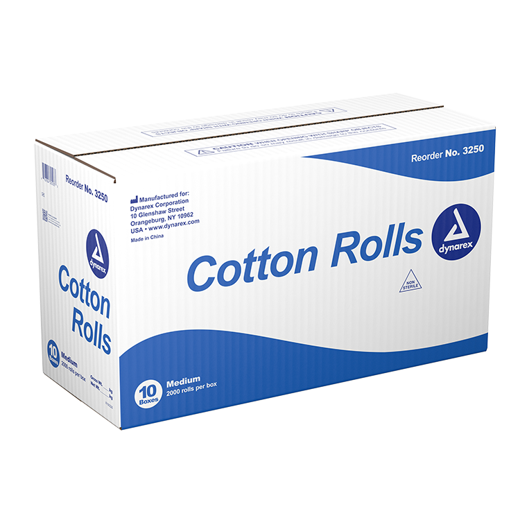 Dynarex Cotton Rolls, #2, Medium, 10/2000/cs