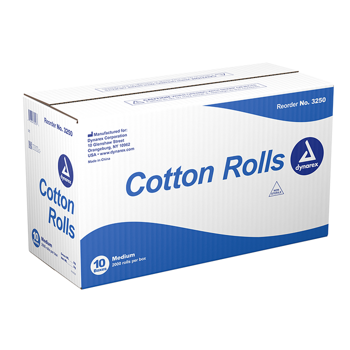 Dynarex Cotton Rolls, #2, Medium, 10/2000/cs