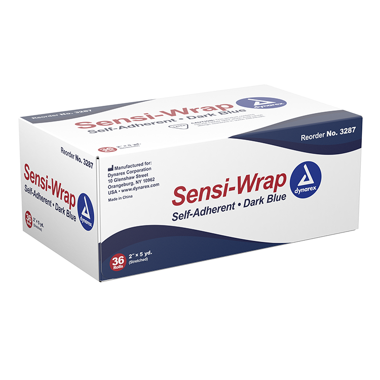 Dynarex Sensi Wrap, Self-Adherent, 2" x 5 yd Dark Blue, 36/cs