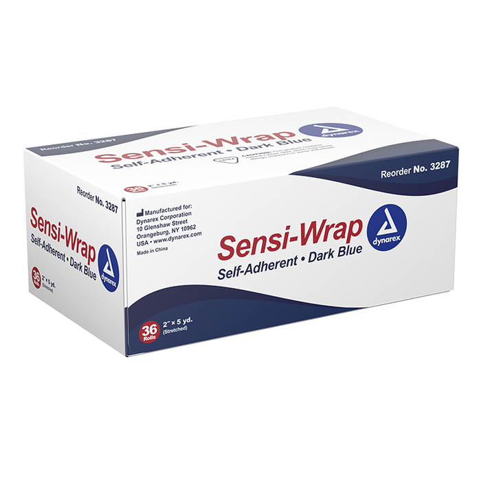 Dynarex Sensi Wrap, Self-Adherent, 2" x 5 yd Dark Blue, 36/cs