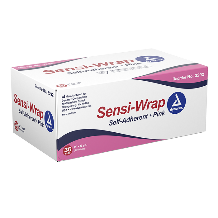 Dynarex Sensi Wrap, Self-Adherent, 2" x 5 yd Pink, 36/cs