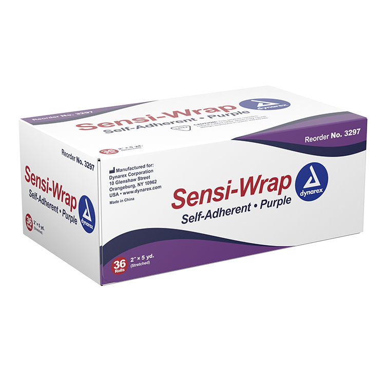 Dynarex Sensi Wrap, Self-Adherent, 2" x 5 yd Purple, 36/cs