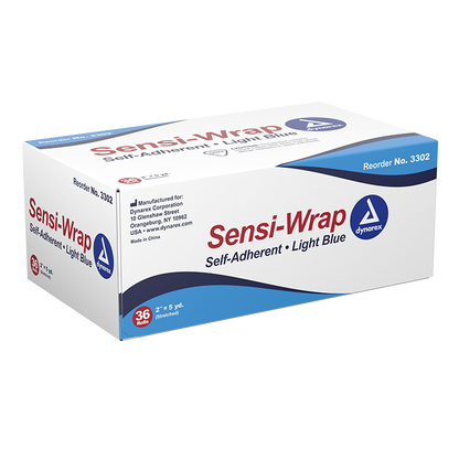 Dynarex Sensi Wrap, Self-Adherent, 2" x 5 yd Light Blue, 36/cs