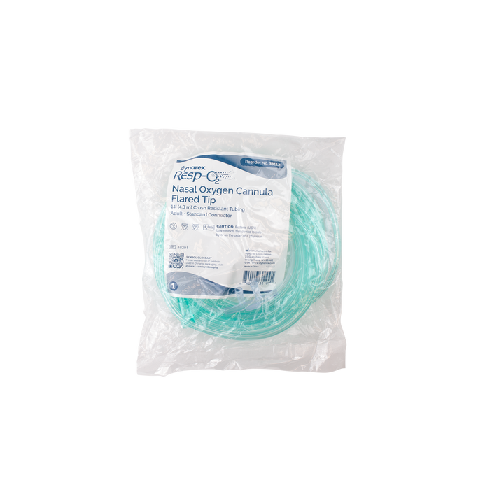 Dynarex Resp-O2 Nasal Oxygen Cannula, Flared Tip (50 Count)