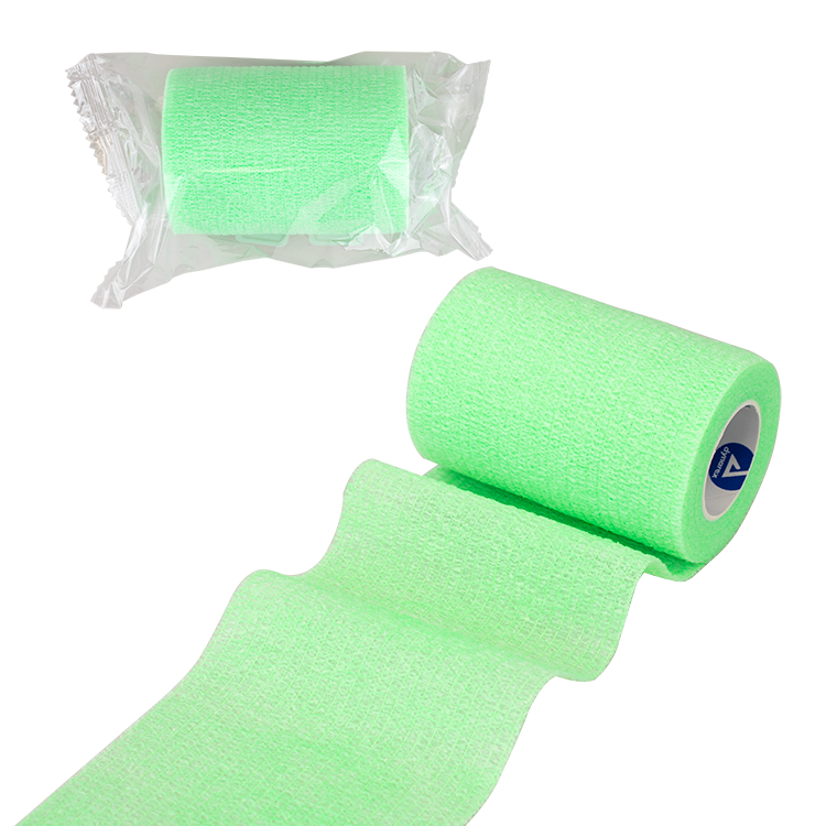 Dynarex Sensi Wrap, Self-Adherent - Latex Free, 4" X 5 yds Green, 18/Cs