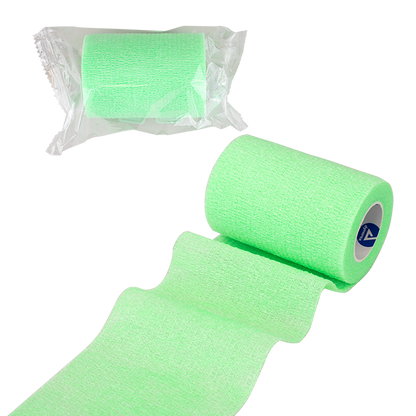 Dynarex Sensi Wrap, Self-Adherent - Latex Free, 4" X 5 yds Green, 18/Cs