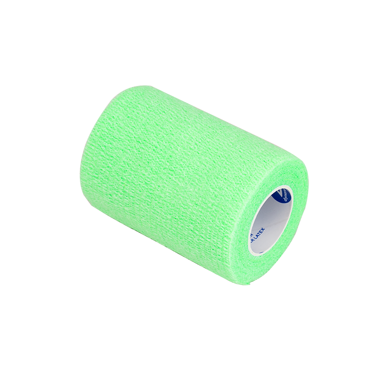 Dynarex Sensi Wrap, Self-Adherent - Latex Free, 4" X 5 yds Green, 18/Cs