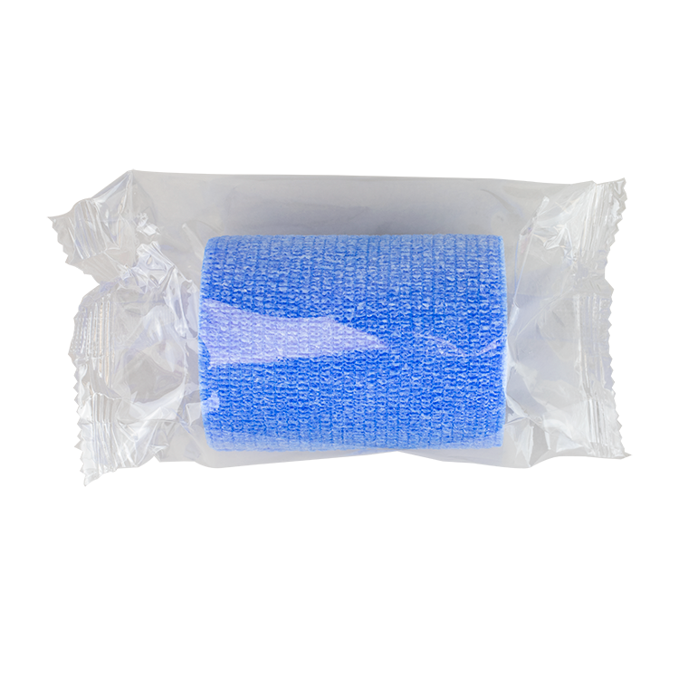 Dynarex Sensi Wrap, Self-Adherent - Latex Free, 4" X 5 yds Blue, 18/Cs