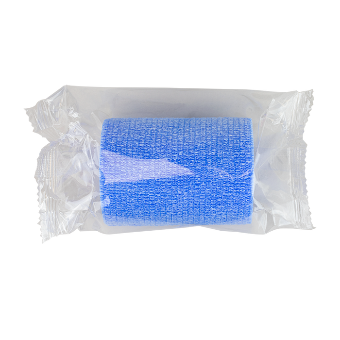 Dynarex Sensi Wrap, Self-Adherent - Latex Free, 4" X 5 yds Blue, 18/Cs