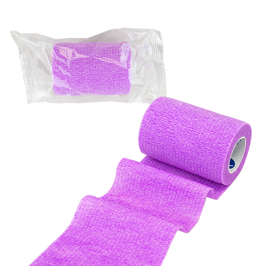 Dynarex Sensi Wrap, Self-Adherent - Latex Free, 4" X 5 yds Purple, 18/Cs