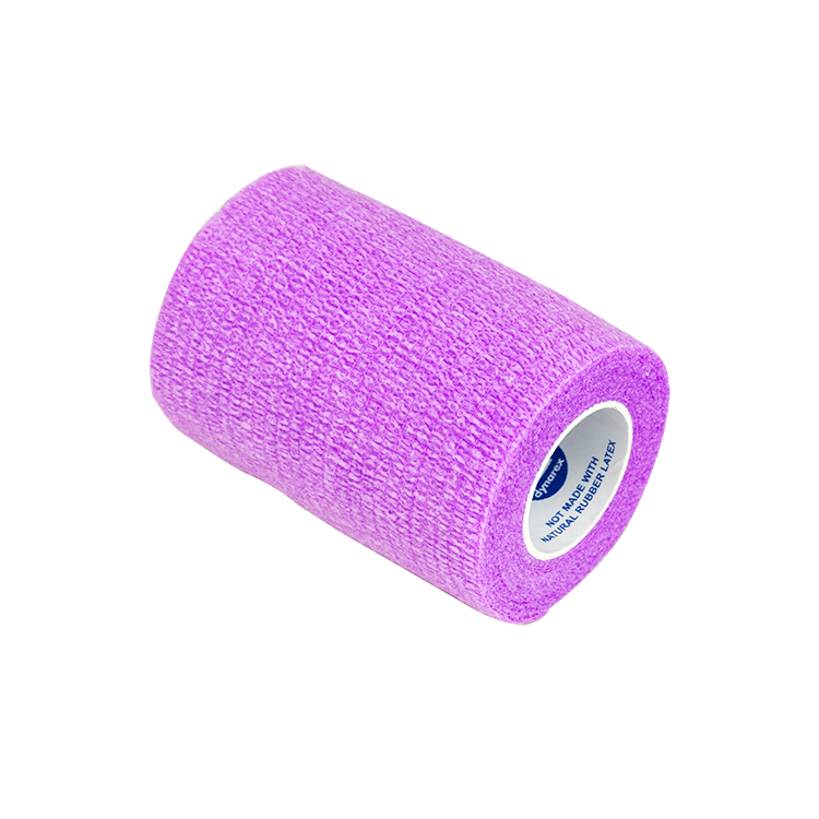 Dynarex Sensi Wrap, Self-Adherent - Latex Free, 4" X 5 yds Purple, 18/Cs