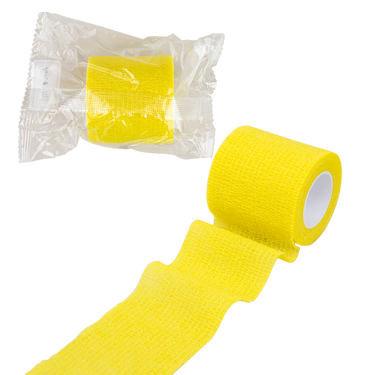 Dynarex Sensi Wrap, Self-Adherent - Latex Free, 4" X 5 yds Yellow, 18/Cs