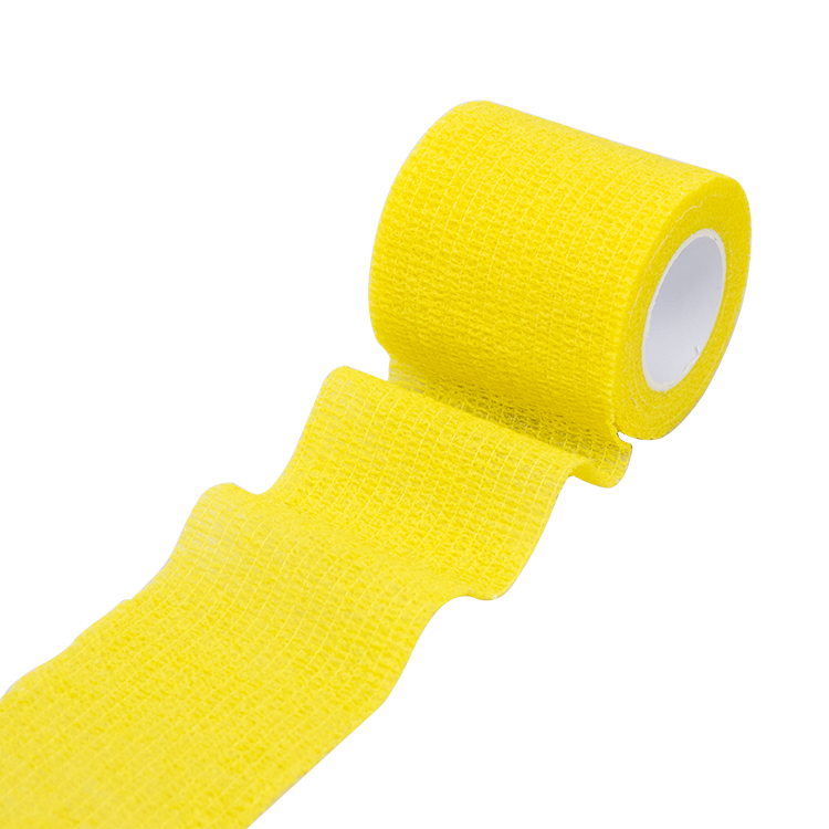 Dynarex Sensi Wrap, Self-Adherent - Latex Free, 4" X 5 yds Yellow, 18/Cs