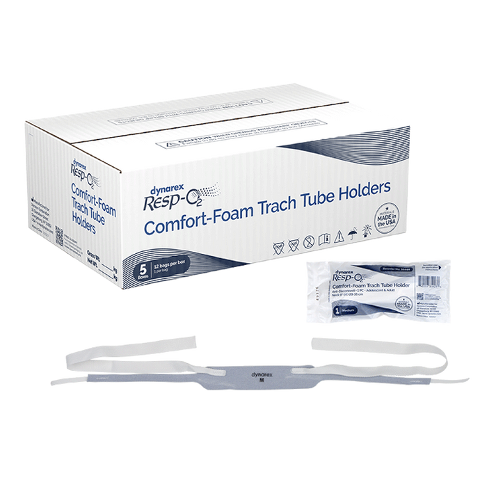 Dynarex Comfort-Foam Trach Tube Holder - Anti Disconnect, 1 Piece (60 Count)