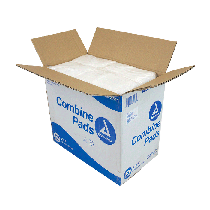 Dynarex Combine Pads - Non-Sterile, 5" x 9", Bulk/576/cs