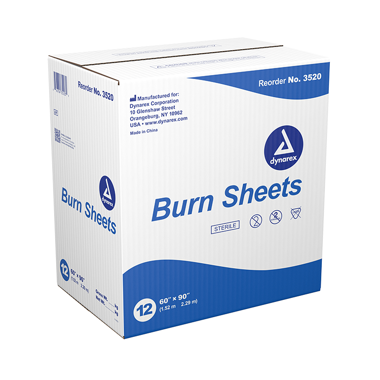 Dynarex Burn Sheet - Sterile, 60" x 90", 12ea/cs (12 Count)