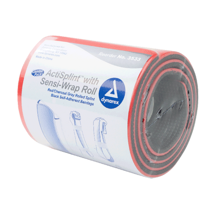 Dynarex ActiSplint with Sensi-Wrap, 2" x 5 yd, Black, 50/cs