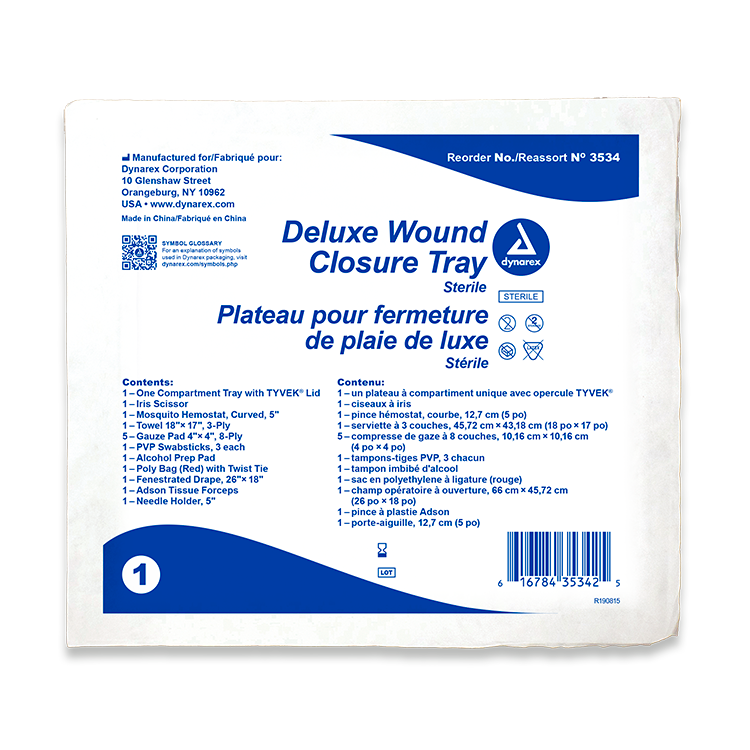 Dynarex Deluxe Wound Closure Trays, 20/cs