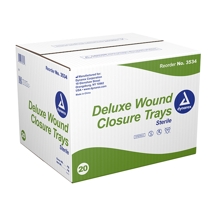 Dynarex Deluxe Wound Closure Trays, 20/cs