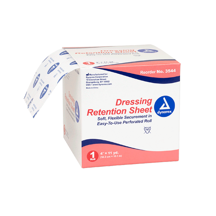 Dynarex Dressing Retention Sheet - Latex Free, 4" x 11 yd, 5/cs