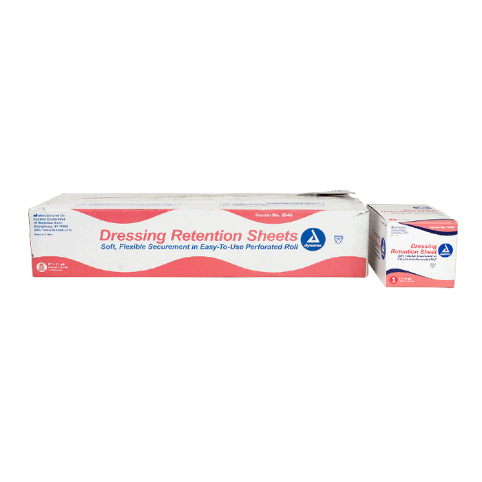 Dynarex Dressing Retention Sheet - Latex Free, 6" x 11 yd, 5/cs