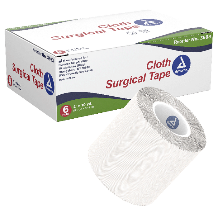 Dynarex Cloth Surgical Tape, 2" x 10 yd, 12/6/cs