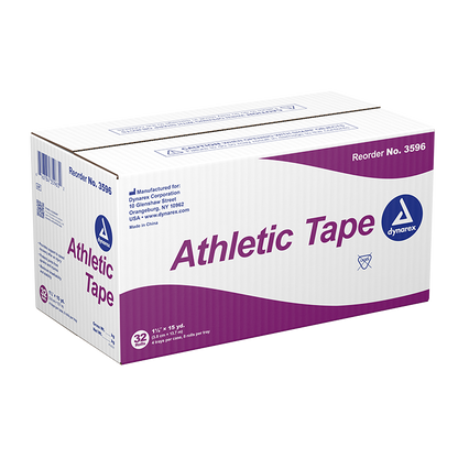 Dynarex Athletic Tape, 1.5" x 15 yd, 4/8/cs