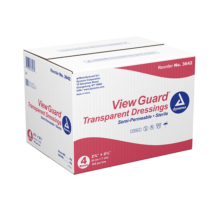 Dynarex View Guard Transparent Dressings - Sterile, 2 3/8
