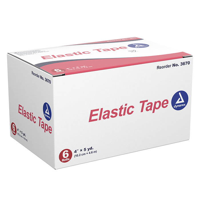 Dynarex Elastic Tape, 4" x 5 yd, 6/6/cs