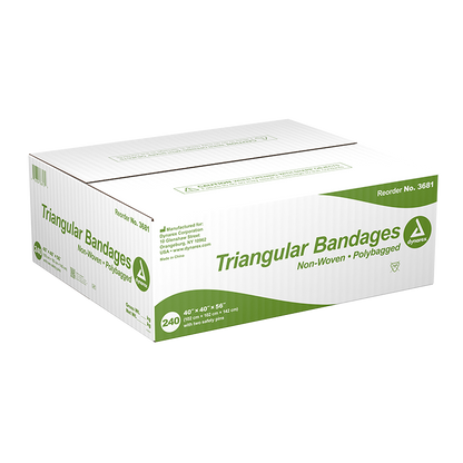 Dynarex Triangular Bandage - Non-Woven, 40" x 40" x 56", 240/cs