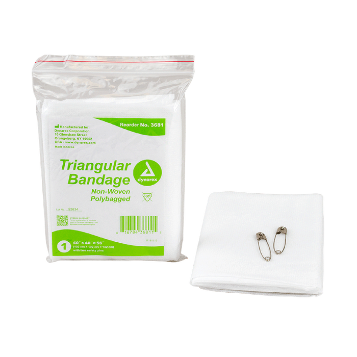 Dynarex Triangular Bandage - Non-Woven, 40" x 40" x 56", 240/cs