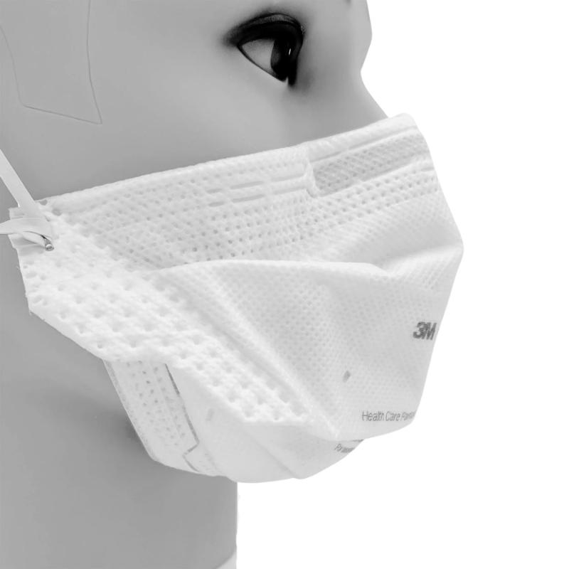 3M VFlex 1804 Healthcare NIOSH Surgical N95 Respirator Mask, Regular Size, 400 per Case