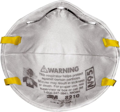 3M Particulate Respirator 8210, N95 Face Mask, Regular Size, 160 per Case