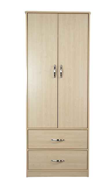 Dynarex Two Door / Two Drawer Wardrobe, 1 Piece