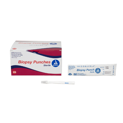 Dynarex Biopsy Punches, 1.5 mm, White, 25/bx