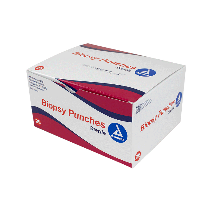 Dynarex Biopsy Punches, 1.5 mm, White, 25/bx