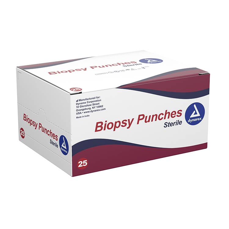 Dynarex Biopsy Punches, 2.0 mm, Ivory, 25/bx