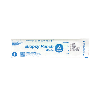 Dynarex Biopsy Punches, 2.5 mm, Green, 25/bx