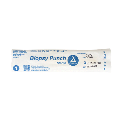 Dynarex Biopsy Punches, 3.5 mm, Yellow, 25/bx