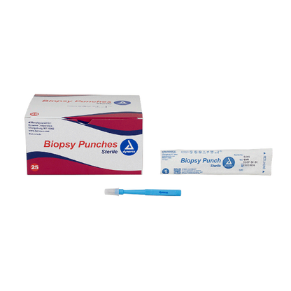 Dynarex Biopsy Punches, 4.0 mm, Blue, 25/bx