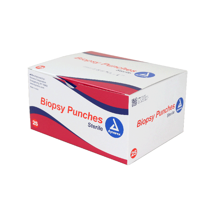 Dynarex Biopsy Punches, 4.0 mm, Blue, 25/bx