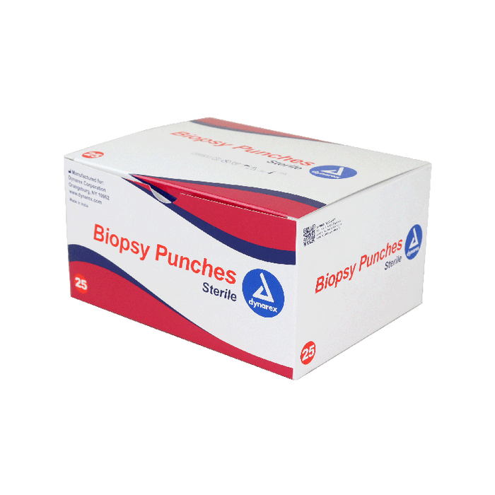 Dynarex Biopsy Punches, 4.0 mm, Blue, 25/bx