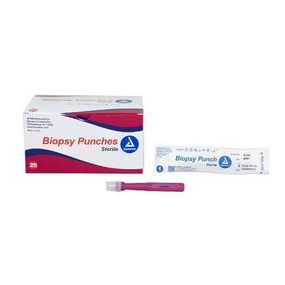 Dynarex Biopsy Punches, 8.0 mm, Purple, 25/bx