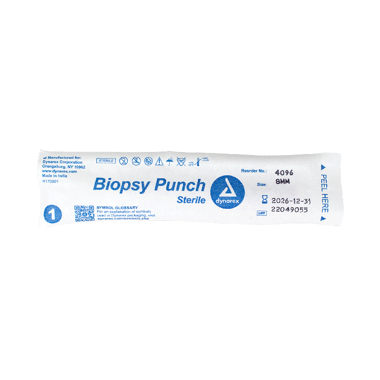 Dynarex Biopsy Punches, 8.0 mm, Purple, 25/bx