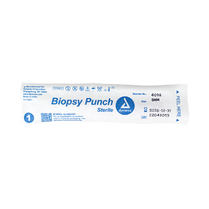 Dynarex Biopsy Punches, 8.0 mm, Purple, 25/bx