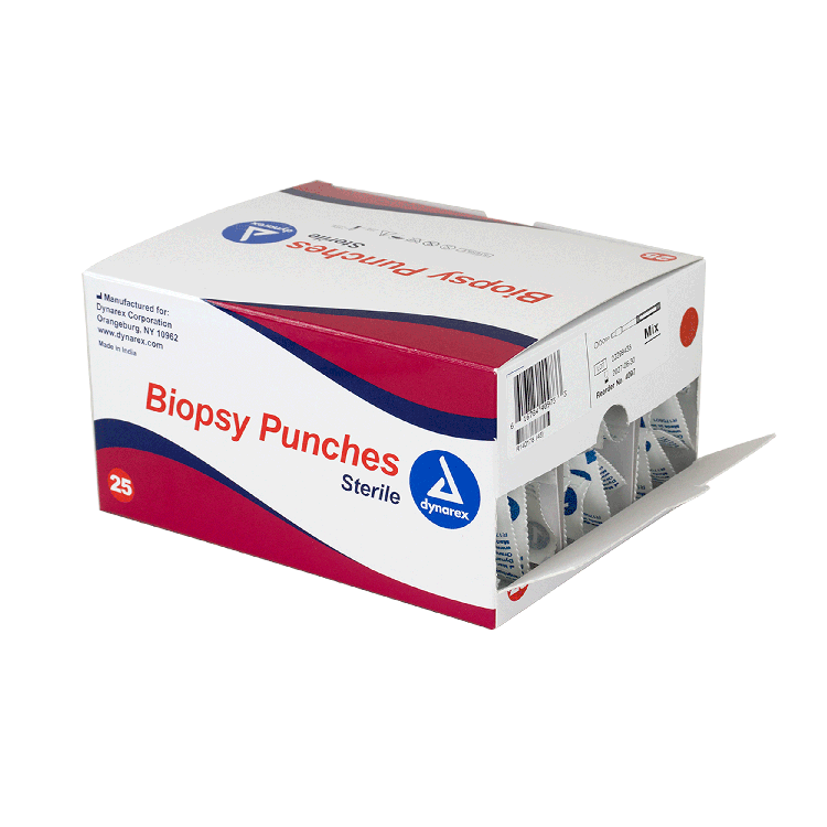 Dynarex Biopsy Punches, Mix Box: 2, 3, 4, 5 and 6 mm, 25/bx (5 each size)