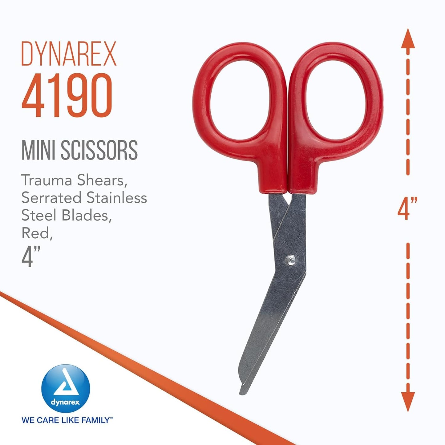 Dynarex Mini Scissors, 4", 100 per Box / Case of 5